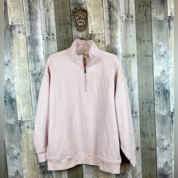 Athleta Forever Fleece 1/4 Zip Sweatshirt in Shell Size XL. - Picture 3 of 16
